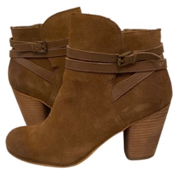 BP Bootie Boots Nordstrom Suede Distressed Leather - Picture 2 of 9